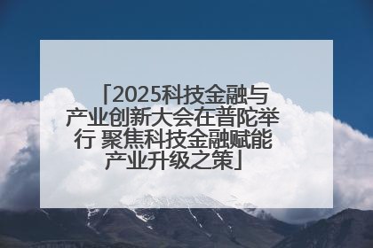 2025科技金融与产业创新大会在普陀举行 聚焦科技金融赋能产业升级之策